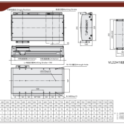 00220VL22202 nc ML VL22 Động cơ tuyến tính Dòng VL (Bộ truyền động động cơ tuyến tính bán kín)