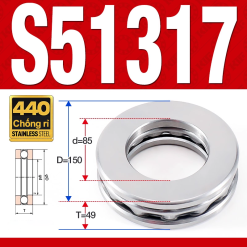Vòng bi - bạc đạn SS51317 (Chặn trục - Inox 304 - 85*150*49 mm)