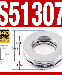 Vòng bi - bạc đạn S51307 (Chặn trục - Inox440C - 35*68*24 mm)