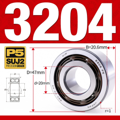 Vòng bi - bạc đạn 3204 (Không phớt -  20*47*20.6 mm)