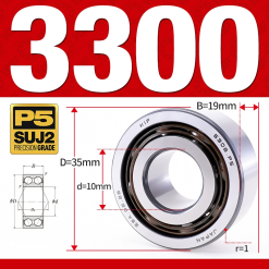 Vòng bi - bạc đạn 3300 (Không phớt - 10*35*19 mm)