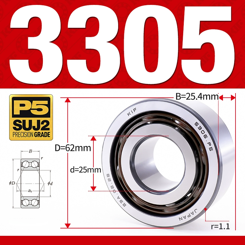 Vòng bi - bạc đạn 3305 (Không phớt - 25*62*25,4 mm)