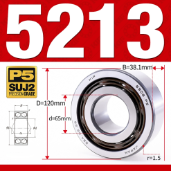 Vòng bi - bạc đạn 5213 (Không phớt - 65*120*38.1 mm)