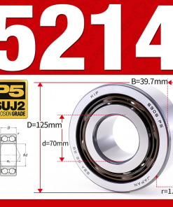 Vòng bi - bạc đạn 5214 (Không phớt - 70*125*39,7 mm)