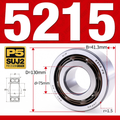 Vòng bi - bạc đạn 5215 (Không phớt - 75*130*41,3 mm)