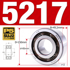 Vòng bi - bạc đạn 5217 (Không phớt - 85*150*49,2 mm)
