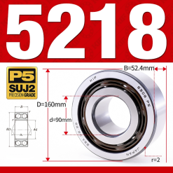 Vòng bi - bạc đạn 5218 (Không phớt - 90*160*52,4 mm)