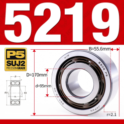 Vòng bi - bạc đạn 5219 (Không phớt - 95*170*55,6 mm)