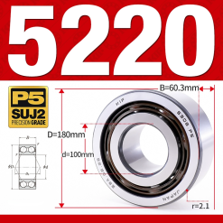 Vòng bi - bạc đạn 5220 (Không phớt - 100*180*60,3 mm)