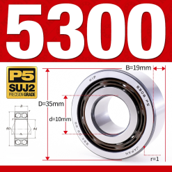 Vòng bi - bạc đạn 5300 (Không phớt - 10*35*19 mm)