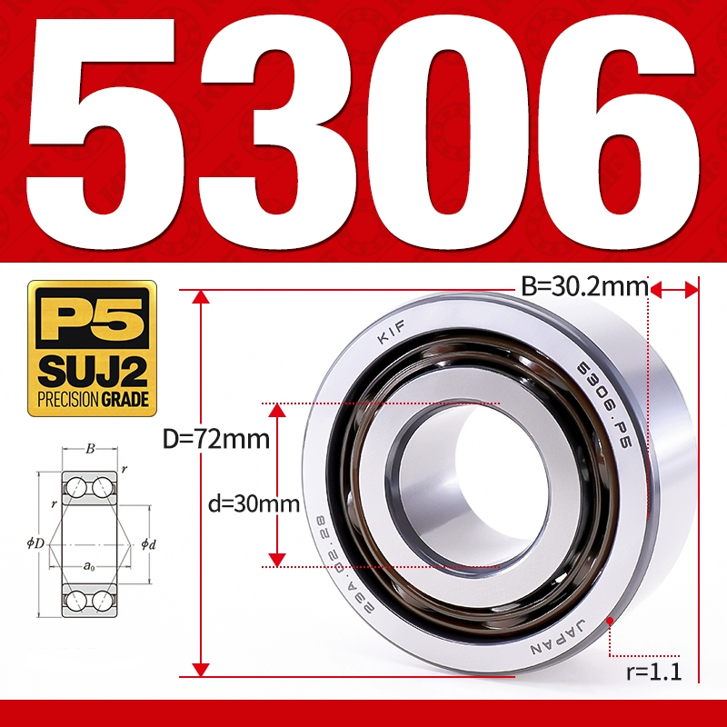 Vòng bi - bạc đạn 5306 (Không phớt - 30*72*30.2 mm)