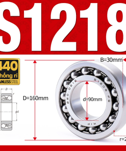 Vòng bi - bạc đạn tự lựa S1218 (Chống ăn mòn - Inox 404C -  90*160*30 mm)