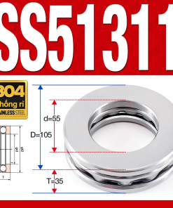 Vòng bi - bạc đạn SS51311 (Chặn trục - Inox 304 - 55*105*35 mm)