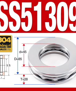 Vòng bi - bạc đạn SS51309 (Chặn trục - Inox 304 - 45*85*28 mm)