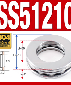 Vòng bi - bạc đạn SS51210 (Chặn trục - Inox 304 - 50*78*22 mm)