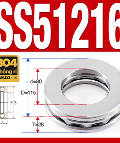 Vòng bi - bạc đạn SS51216 (Chặn trục - Inox 304 - 80*115*28 mm)