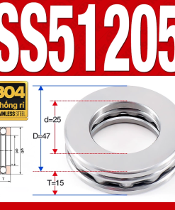 Vòng bi - bạc đạn SS51205 (Chặn trục - Inox 304 - 25*47*15 mm)