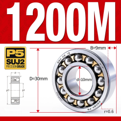 Vòng bi - bạc đạn tự lựa 1200M (Chịu nhiệt - vòng cách bi Đồng -  10*30*9 mm)