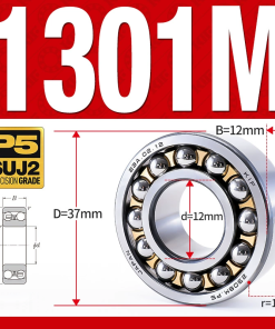 Vòng bi - bạc đạn tự lựa 1301M (Chịu nhiệt - vòng cách bi Đồng - 12*37*12 mm)