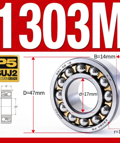 Vòng bi - bạc đạn tự lựa 1303M (Chịu nhiệt - vòng cách bi Đồng - 17*47*14 mm)