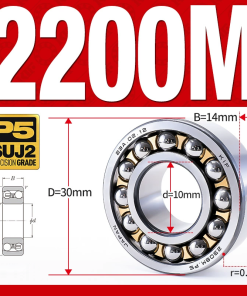 Vòng bi - bạc đạn tự lựa 2200M (Chịu nhiệt - vòng cách bi Đồng -  10*30*14 mm)