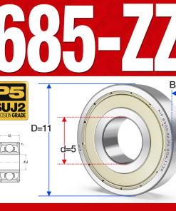 Vòng bi - bạc đạn  685-ZZ (Phớt kim loại -  5*11*5 mm)