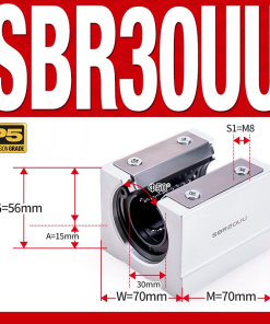 Con trượt tròn có đế thân ngắn SBR30UU (Bi trượt tròn có đế)