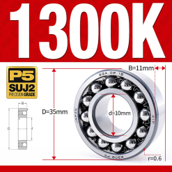 Vòng bi - bạc đạn tự lựa 1300K (Lỗ côn - 10*35*11 mm)