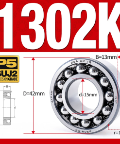 Vòng bi - bạc đạn tự lựa 1302K (Lỗ côn - 15*42*13 mm)