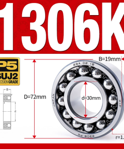 Vòng bi - bạc đạn tự lựa 1306K (Lỗ côn - 30*72*19 mm)