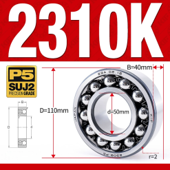 Vòng bi - bạc đạn tự lựa 2311K (Lỗ côn - 55*120*43 mm)
