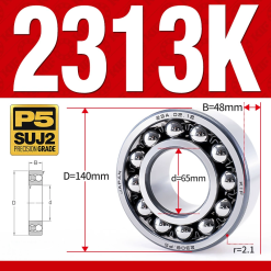 Vòng bi - bạc đạn tự lựa 2314K (Lỗ côn - 70*150*51 mm)