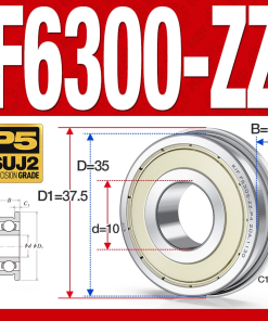 Vòng bi - bạc đạn F6300-ZZ  (Mặt bích - phớt kim loại - 10*35*11 mm)