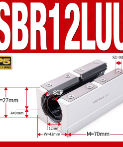 Con trượt tròn có đế thân dài SBR12LUU (Bi trượt tròn có đế)