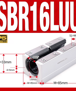 Con trượt tròn có đế thân dài SBR16LUU (Bi trượt tròn có đế)