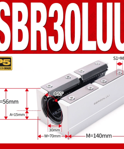 Con trượt tròn có đế thân dài SBR30LUU (Bi trượt tròn có đế)