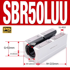 Con trượt tròn có đế thân dài SBR50LUU (Bi trượt tròn có đế)