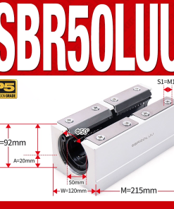 Con trượt tròn có đế thân dài SBR50LUU (Bi trượt tròn có đế)