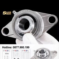00620GE1BB91i20C491E1BBA120Inox20SUCFL200205 0goN9 Gối đỡ vòng bi SUCFL201 (Inox 440C - Đường kính trong 12 mm)