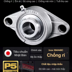 00620GE1BB91i20C491E1BBA120Inox20SUCFL200206 lxY1v Gối đỡ vòng bi SUCFL201 (Inox 440C - Đường kính trong 12 mm)