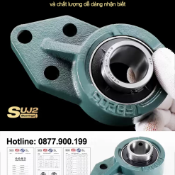00620GE1BB91i20C491E1BBA120UCFB205 Zw2cC Gối đỡ vòng bi SUCFL201 (Inox 440C - Đường kính trong 12 mm)