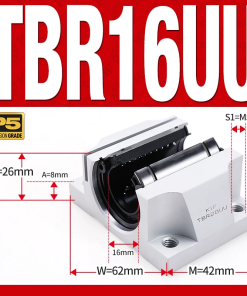 Con trượt tròn có đế bản rộng TBR16UU (Bi trượt tròn có đế)