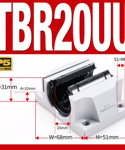 Con trượt tròn có đế bản rộng TBR20UU (Bi trượt tròn có đế)