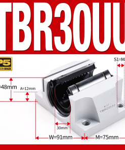 Con trượt tròn có đế bản rộng TBR30UU (Bi trượt tròn có đế)