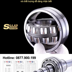 00620VC3B2ng20bi2022200204 AJqRA Vòng bi cà na tự lựa 2 dãy - bạc đạn cà na 22230CA/W33 (Có rãnh bôi trơn - lồng cách bi Đồng - kt 50*270*73 mm)