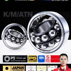 00620vC3B2ng20bi201200201.r nBeXX Vòng bi - bạc đạn tự lựa 1203ATN (Chịu nhiệt - vòng cách bi Nylon - 17*40*12 mm)