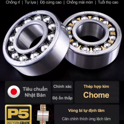 00620vC3B2ng20bi2012002010 tStWr Vòng bi - bạc đạn tự lựa 1203ATN (Chịu nhiệt - vòng cách bi Nylon - 17*40*12 mm)