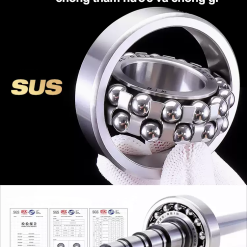 00620vC3B2ng20bi201200205 t3QQ Vòng bi - bạc đạn tự lựa 1203ATN (Chịu nhiệt - vòng cách bi Nylon - 17*40*12 mm)