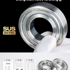 00620vC3B2ng20bi206400201 i HVa Vòng bi - bạc đạn S6403-2RS (Tốc độ cao - Inox 440C - phớt cao su - 17*62*17 mm)
