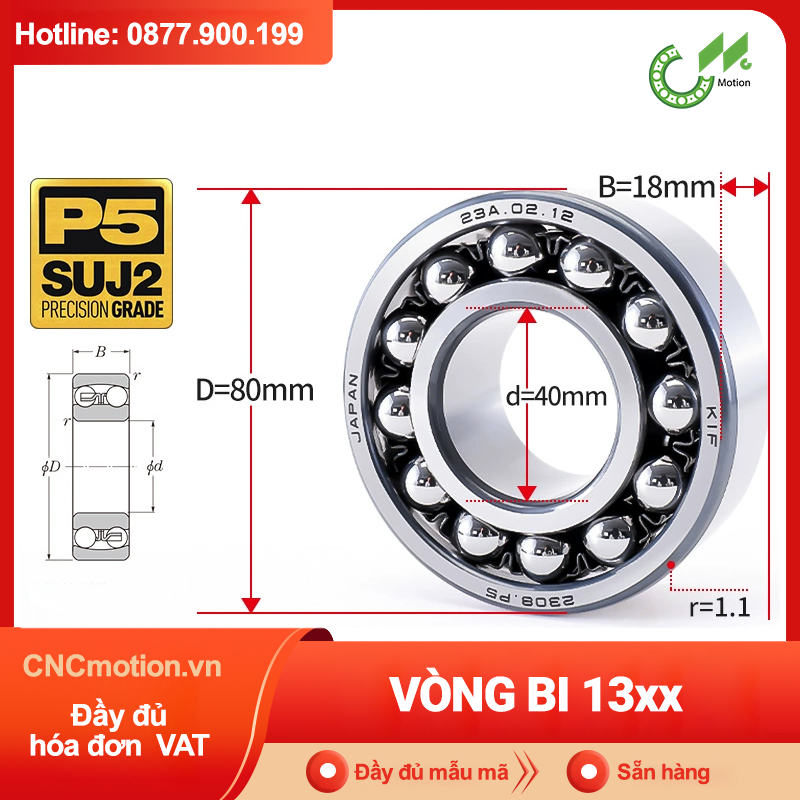 Vòng bi tự lựa 13xx